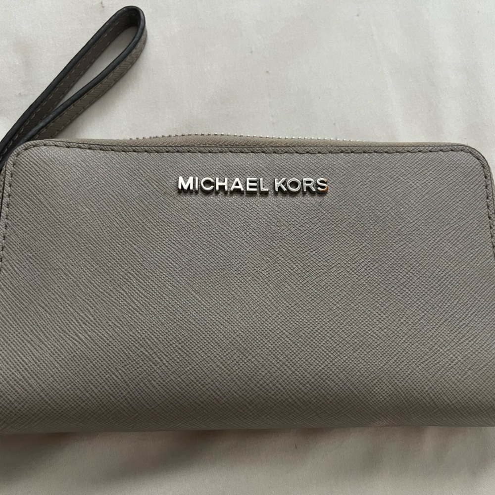 Michael Kors Grey Wristlet Wallet